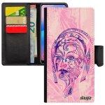 Coque s10 porte cartes femme florale fee etui ethnique bumper plume caoutchouc tribal pastel smartphone ...