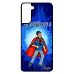 Coque pour s21 + plus silicone super bricolo smartphone bande dessine etui bumper papy tpu bleu humoristique ...
