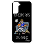 Coque s21 silicone j'peux pas je geek jpeux humour texte case console telephone drole 4g noir gamer jeux ...