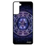 Coque s21 silicone signe astrologique sagittaire souple horloge etoiles bleu du zodiaque galaxie ciel ...