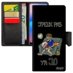 Coque s21 simili cuir a rabat portefeuille j'peux pas y'a jo sport etui athletisme je humour supporter ...