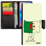 Coque s21 ultra portefeuille porte cartes drapeau algerie algerien can pochette foot smartphone etui ...