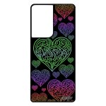 Coque pour s21 ultra silicone c�ur cadeau saint valentin tpu love vert amitie amour etui motif personnalis� ...