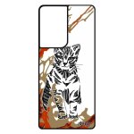Coque pour s21 ultra silicone chat art peinture arbre petit animal tribal mignon de protection dessin ...