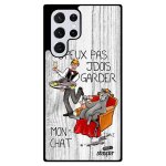 Coque s22 ultra silicone j'peux pas j'dois garder mon chat humoristique je humour telephone texte housse ...