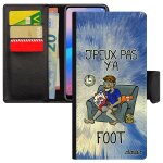 Coque s23 fe portefeuille j'peux pas y'a foot portable etui humour comique dessin jpeux drole texte supporter ...