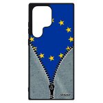 Coque pour s23 ultra en silicone drapeau ue europeen europe original portable etui telephone jeans personnalis ...