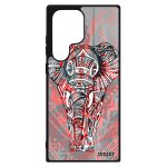 Coque s23 ultra en silicone elephant design telephone ganesh pastel cadeau de noel ethnique case multicolore ...