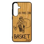 Coque s25 + plus bois silicone j'peux pas j'ai basket noir nba sport basketball caoutchouc panier humoristique ...