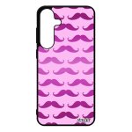Coque pour s25 + plus silicone moustache imprime rigide souple cover antichoc rose vintage peinture pipe ...