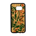 Coque s7 bois silicone chat dessin chaton portable vert matou de samsung galaxy s7