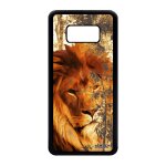 Coque s8 silicone lion nature lionne fauve smartphone housse savane dessin orange animaux animal felin ...