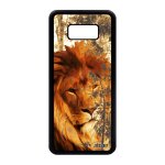 Coque s8 plus silicone lion nature savane dessin case roi orange animal felin personnalis� design fauve ...