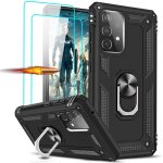 Coque samsmung a53 5g (6. 5'') + 2 verres trempes. coque anneau support protection bordure renforcee ...