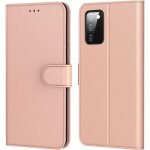 Coque pour samsung a03s (6. 5'') rose effet cuir protection 360 degre porte - carte portefeuille anti ...