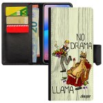 Coque pour samsung a05s rabat drole no drama lama portable humour personnalis� telephone llama texte ...