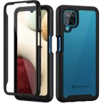 Coque samsung a12, antichoc housse transparent full body protection �tui [protecteur d'�cran int�gr�], ...