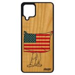 Coque samsung a12 bois silicone drapeau etats unis usa americain etui football smartphone foot coupe ...