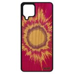 Coque samsung a12 bois silicone explosion frne cover motif univers jolie etui fond noir mobile soleil ...