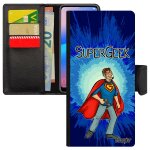 Coque samsung a12 a rabat portefeuille super geek texte play humour bande dessin�e etui gamer jeux video ...