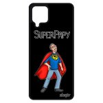 Coque samsung a12 silicone super papy souple humoristique humour enfant portable grand pere bd drole ...
