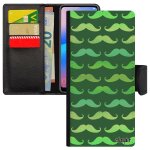 Coque samsung a21s simili cuir portefeuille moustache vintage design homme pochette fantaisie housse ...