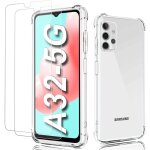 Coque samsung a32 5g, coque samsung a32 5g transparente + 2pack verre trempe film protection ecran, souple ...