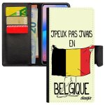 Coque pour samsung a34 simili cuir portefeuille porte cartes j'peux pas j'vais en belgique pas cher foot ...