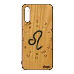 Coque samsung a50 bois silicone signe lion dessin avenir univers astrologique personnalis� portable horloge ...
