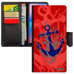 Coque pour samsung a50 cuir portefeuille ancre capitaine de bateau case sm - a505fn tatouage mer femme ...