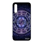 Coque pour samsung a50 en silicone signe astrologique cancer montre telephone horloge galaxie rigide ...