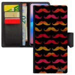 Coque samsung a52s en cuir portefeuille moustache magnetique case homme telephone cadeau de noel pipe ...