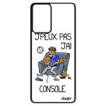 Coque samsung a52 silicone j'peux pas j'ai console unique play geek noir blanc gamer jeux video humoristique ...