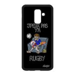 Coque samsung a6 + plus 2018 silicone j'peux pas y'a rugby texte jpeux noir rigide drole je motif humour ...