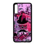 Coque samsung a70 silicone monsieur moustache fille graf chapeau melon original vintage lunette pipe ...