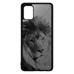 Coque pour samsung a71 silicone lion gris fauve noir lionne sm - a715f texture effet roi housse animaux ...