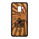 Coque samsung a8 2018 en bois naturel silicone j'peux pas y'a foot housse mobile comique humour dessin ...