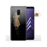 Coque samsung a8 2018 guitare folk / housse silicone / souple / collection musique