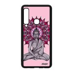 Coque samsung a9 2018 silicone bouddha statue metal noir mandala ethnique samsung galaxy a9 2018