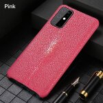 Coque pour samsung cuir raie galuchat, couleur: rose, smartphone: galaxy note 10 plus