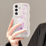 Coque pour samsung galaxy 23 fe 5g, curly wave frame etui en silicone liquide, housse de t�l�phone en ...