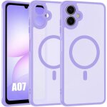 Coque pour samsung galaxy a07, protection antichoc avec anneau magn�tique et vitre cam�ra - violet - ...