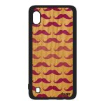 Coque samsung galaxy a10 bois silicone moustache mobile etui fille rose chapeau melon image couleur pipe ...