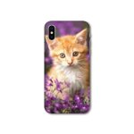Coque pour samsung galaxy a10 chat violet