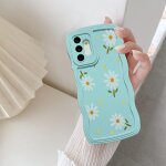 Coque pour samsung galaxy a13 4g / 5g, wave frame marguerite etui en silicone liquide, housse de t�l�phone ...