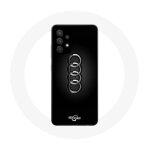 Coque pour samsung galaxy a13 5g audi logo cache moyeu fond noir