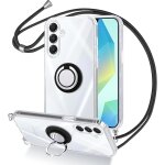 Coque pour samsung galaxy a16 5g avec cordon de collier, case rigide en acrylique transparent silicone ... Coque pour samsung galaxy a16 5g avec cordon de collier, case rigide en acrylique transparent silicone ...