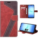 Coque pour samsung galaxy a17 5g / 4g, protection rabat anti - rayures antichoc effet cuir rouge - efconnectio ...