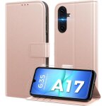 Coque pour samsung galaxy a17 5g [verre tremp protection] [blocage du signal rfid] [premium pu] [pochette ...