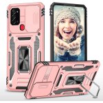 Coque pour samsung galaxy a21s etui [protection dappareil photo slide camera], support 360� rotatif militaire ...